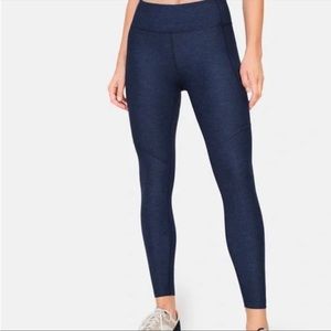 Outdoor Voices Navy leggings with seam detail